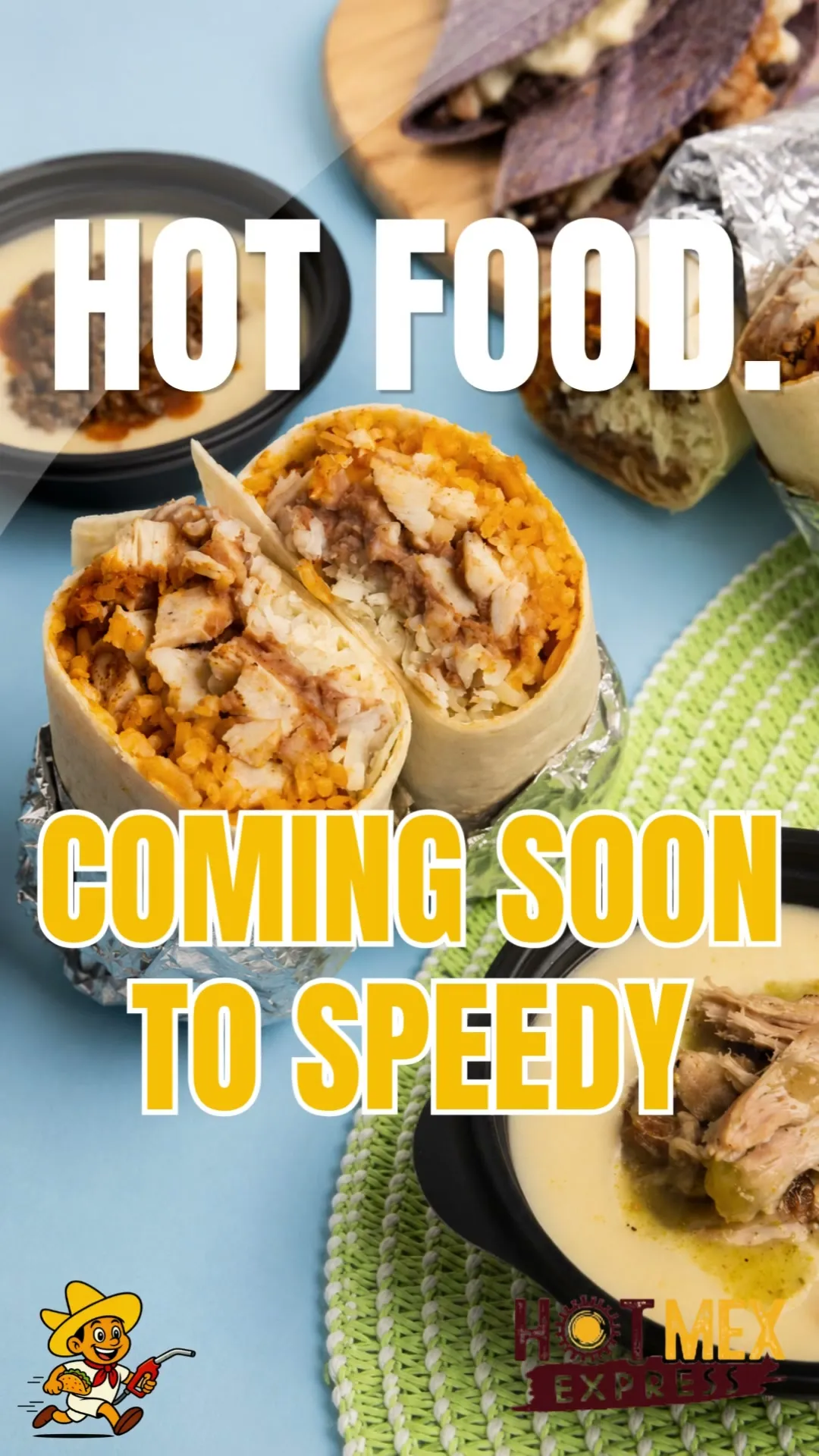 Hot food coming soon to Speedy: stuffed burritos and birria